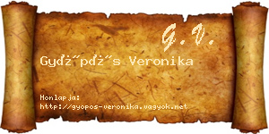 Gyöpös Veronika névjegykártya